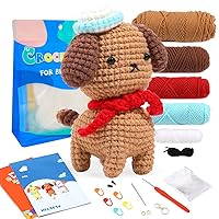 DIY Crochet Animal Materials，Crochet Kits for Beginners, Crochet Animal Kits to Make Cute Animal, Beginner Crochet Kits for Adults Kids Knitting Kits