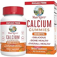 Calcium Supplement | Sugar Free | Calcium Gummies for Women and Men Ages 14+ | Strong Bones and Teeth | Essential Mineral | Vegan | Gluten Free | 60 Count