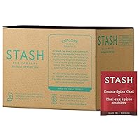 Stash Tea Double Spice Chai Black Tea, Box of 100 Tea Bags (Packaging May Vary)