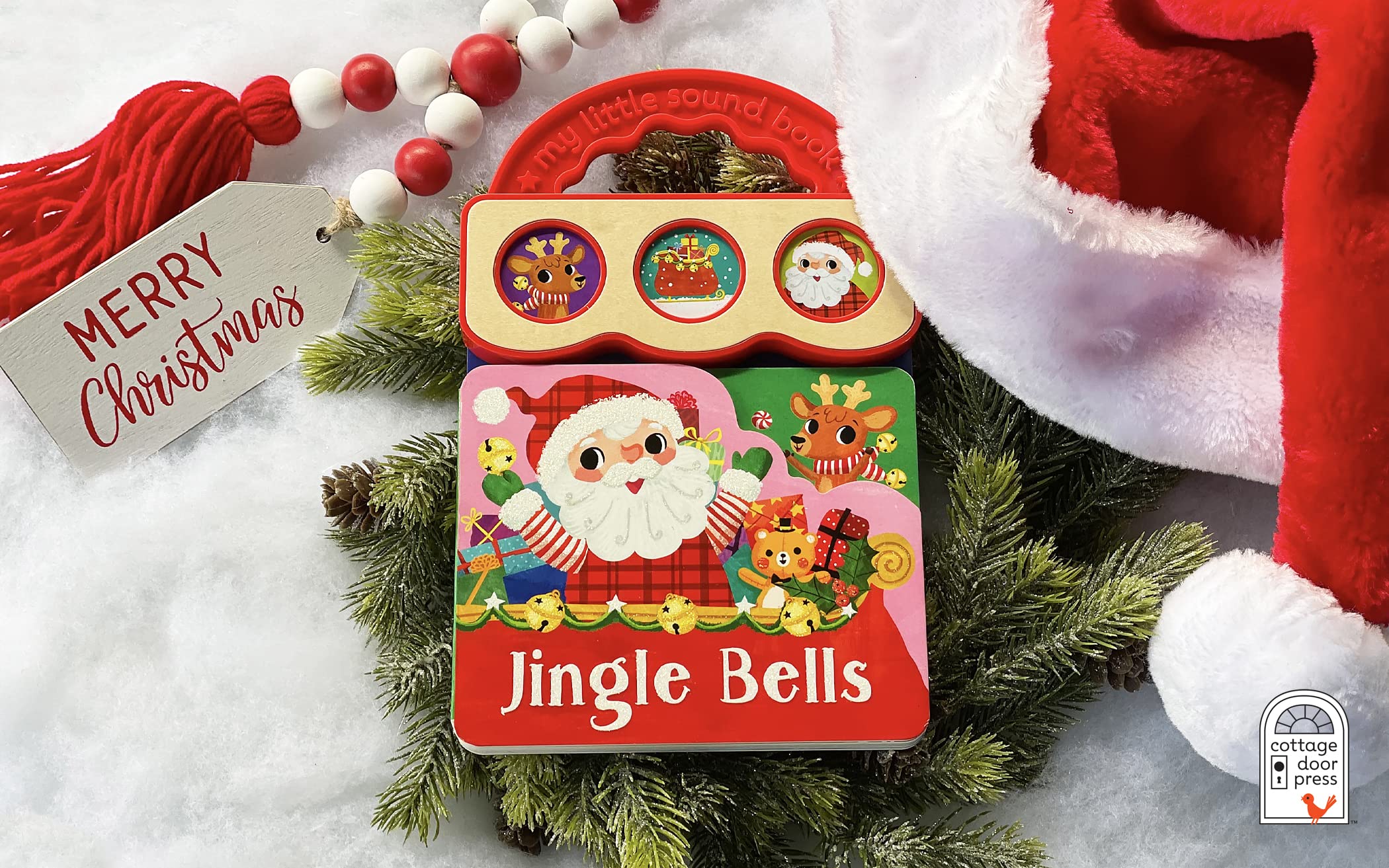 Jingle Bells 3-Button Sound Christmas Board Book for Babies and Toddlers