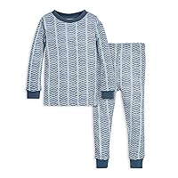 Baby Boys' Pajamas, Tee and Pant 2-Piece Pj Set, 100% Organic Cotton