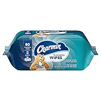 Charmin Flushable Wipes, 2 packs, 40 Wipes Per Pack, 80 Total Wipes
