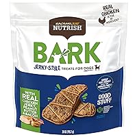 Nutrish Rachael Ray Bark Jerky-Style Dog Treats with Real Chicken Jerky, Peanut Butter & Bacon, 28 Ounce (Pack of 1)
