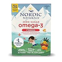 Nordic Omega-3 Fishies, Tutti Frutti - 36 Fishies - 300 mg Total Omega-3s with EPA & DHA - Healthy Brain, Mood, Vision & Immune System - Non-GMO - 36 Servings