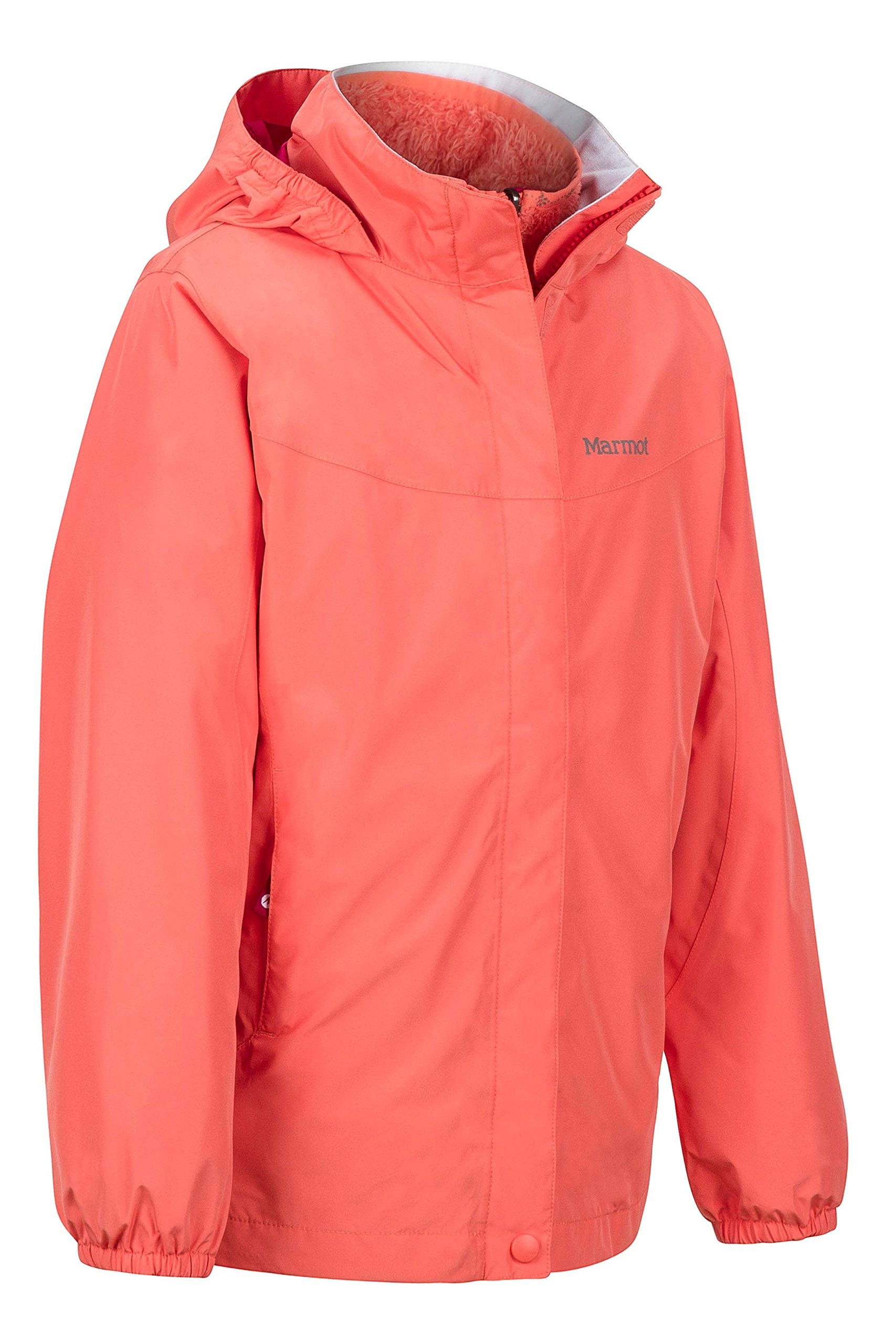 Marmot Northshore Girls' Waterproof Hooded Rain Jacket with Removable Fleece Liner