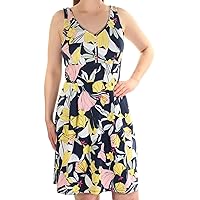 Womens Printed Fit & Flare Dress