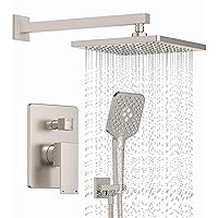 Gabrylly Shower System, Wall Mounted Shower Faucets Sets Complete for Bathroom with High Pressure 10