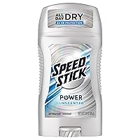 Speed Stick Men's Antiperspirant Deodorant, Unscented, 3 Ounce, 4 Pack