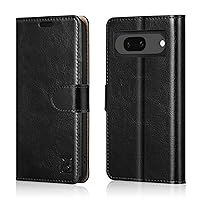 Belemay for Google Pixel 8 Case Wallet-Genuine Leather-RFID Blocking Card Holders-Shockproof TPU Shell, Kickstand, Protective Flip Folding Phone Cover Women Men Compatible with Google Pixel 8-Black