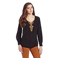 Adrianna Papell Women's Embellished Tunic with Pleat