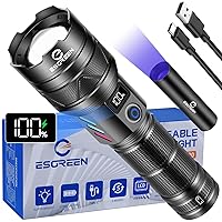 Flashlights High Lumens Rechargeable, 990,000 Lumens Super Bright LED Flashlight USB C, High Powerd Multi-Functional Heavy Duty Strong Flash Lights High Beam, for Emergency Security Camping
