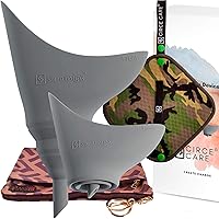 2nd Gen SuAmiga Female Urination Device (in Color Denim Gray) with New Waterproof Carry Bag+ Silver Infused Pee Cloth (1pc Green Camo)