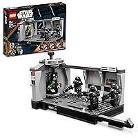 LEGO Star Wars Dark Trooper Attack Set, Mandalorian Building Toy 75324, with Revolving Elevator, Luke Skywalker Minifigure and Lightsaber, Pretend Play Star Wars Building Set for Kids Age 8+ Years Old