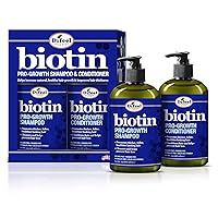 Pro-Growth Biotin Shampoo & Conditioner 2-PC Gift Set - Shampoo and Conditioner for Thinning Hair and Hair Loss, Sulfate Free Shampoo & Conditioner