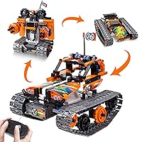 STEM Remote Control Building Kits - 392pcs Track Car/Robot/Tank for 8-12 Year Olds