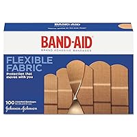 BAND-AID 11507800 Flexible Fabric Adhesive Bandages, Assorted, 100/Box