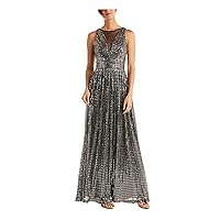 Womens Illusion Gown Dress