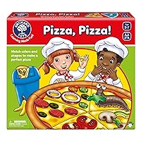 ORCHARD TOYS Moose Games, Pizza! Game. Match Colors and Shapes to Make a Perfect Pizza. for Ages 3-7 and 2-4 Players