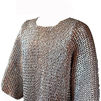 Men's Long Sleeve Flat Dome Riveted Aluminum Maille Chest 56 Large Anodized
