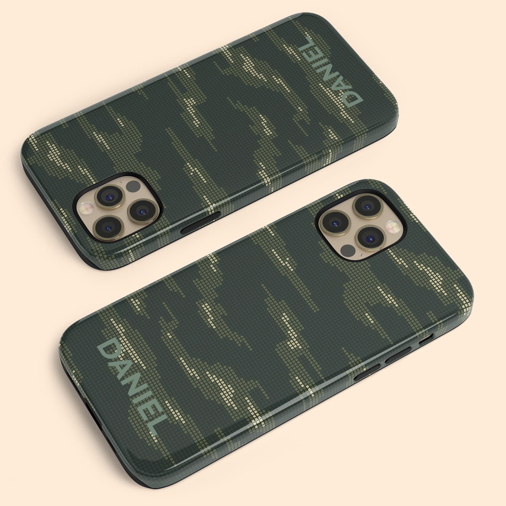 Artisticases Custom Name Digital Camo Case for Men, Personalized Name Case, Designed for iPhone 14 Plus, iPhone 13 Pro Max, iPhone 12 Mini, iPhone 11, iPhone X/XS Max, iPhone ‎XR, iPhone 7/8‎