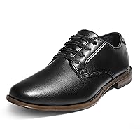 shoeslocker Boys Classic Oxfords Slip-On Dress Shoes for Boys with Decoration Lace & Non Slip Rubber Sole Toddler/Little Kid/Big Kid