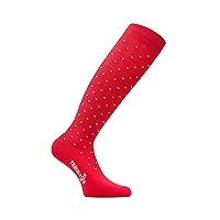 Travelsox TSS6000 Patented Graduated Compression Performance Travel & Dress Socks With DryStat OTC Pairs (Medium, Dots Pink)