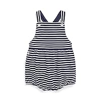 POLO RALPH LAUREN Baby Girl Terry Bubble Shortall (French Navy Multi(534089)/White, 24 Months)