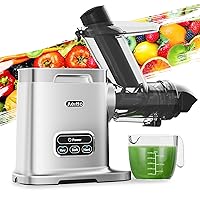 Cold Press Juicer Machines, 3.6 Inch Wide Chute, Large Capacity, High Juice Yield, 2 Masticating Juicer Modes, Easy to Clean Slow Juicer for Vegetable and Fruit (Sliver)