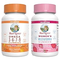 MaryRuth's Women's Multivitamin Gummies and Omega 3-6-7-9 Gummies, 2-Pack Bundle for Immune Support, Metabolism, Skin Health & Hair, and Overall Health, Vegan and Non-GMO