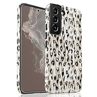Custom Monogram Initials Snow Leopard Case, Personalized Name Case, Designed for Samsung Galaxy S24 Plus, S23 Ultra, S22, S21, S20, S10, S10e, S9, S8, Note 20, 10