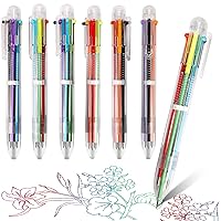 TIESOME 8 Pack Multicolor Ballpoint Pens, 4-in-1 1.0mm Colored Retractable  Ballpoint Gift Pens Multicolor Pen in One for Office School Supplies