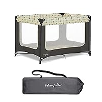 Zodiak Portable Playard in Grey, Lightweight, Packable and Easy Setup Baby Playard, Breathable Mesh Sides and Soft Fabric - Comes with a Removable Padded Mat
