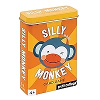 Petit Collage Silly Monkey Kids Card Game – Exciting and Colorful Family Game with Sturdy Storage Tin Included – Easy to Play – Perfect Travel Game for Kids – 2-4 Players, Ages 4+