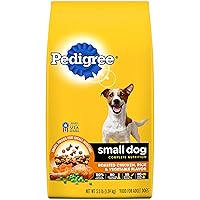 PEDIGREE Small Dog Adult Complete Nutrition Roasted Chicken, Rice & Vegetable Flavor Dry Dog Food 3.5 Pounds, Pack of 1L8