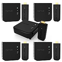 Aries Pro Wireless HDMI Transmitter and Receiver to Stream HD 1080p 3D Video from Laptop, PC, Cable, Netflix, YouTube, PS4, Drones, Pro Camera, to HDTV/Projector/Monitor - 5 Pack