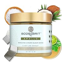 Apollo Anti Aging Exfoliating Body Scrub | Ultra Hydrating Key Lime Coconut Body Scrub | Dead Skin Remover Skin Care Body Scrubs for Men & Women Exfoliation (16 oz)