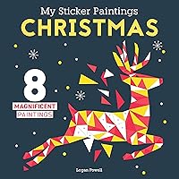 My Sticker Paintings: Christmas: 8 Magnificent Paintings (Happy Fox Books) Paint by Sticker For Kids 6-10 - Santa, Holiday Ornaments, and More, with Up to 100 Removable, Reusable Stickers per Design