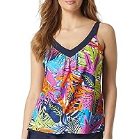 Coco Reef Core Bra Sized V-Neck Underwire Tankini Top — Supportive Cup Size Bikini Top