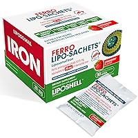 Ferro Lipo-Sachets Liposomal Gel Liquid Iron Supplement - Women & Men Iron Supplement. 30 Pack Gentle Non GMO Liquid Iron Supplements for Energy, Tiredness, Immune Support for Dietary Iron Deficiency