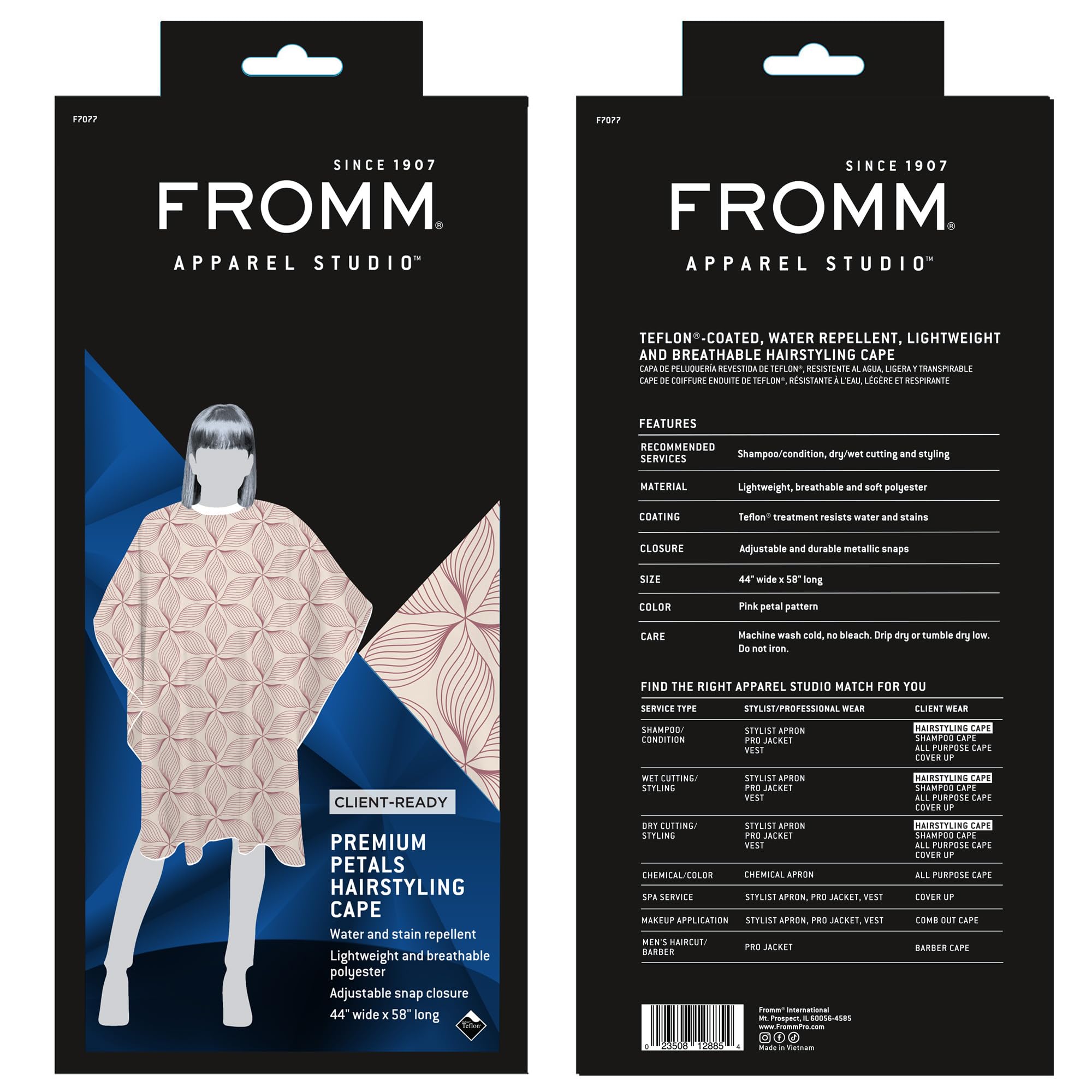 Fromm Apparel Studio Premium Hair Styling and Hair Cutting Cape 44