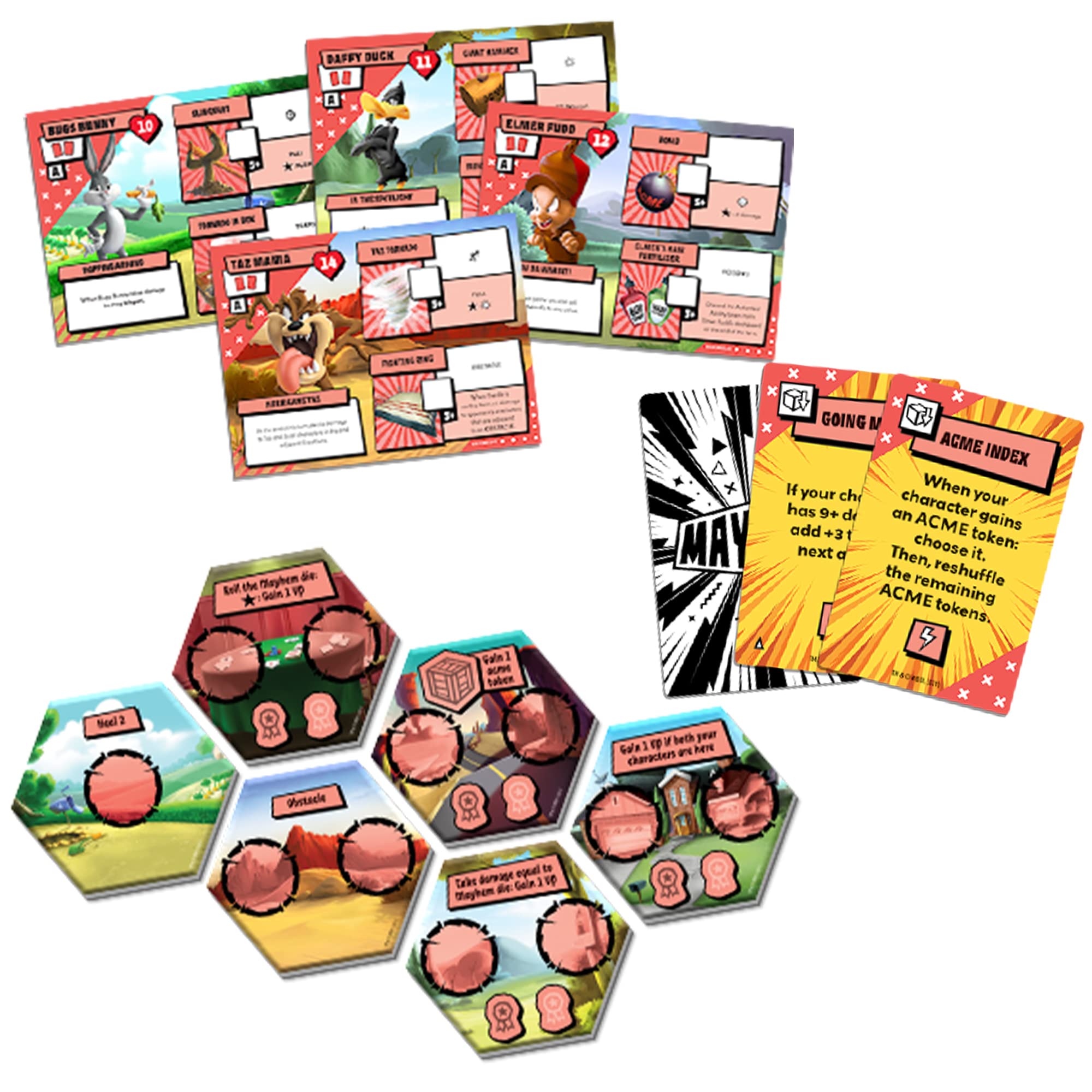 Looney Tunes Mayhem Board Game | Strategy Game Based on The Hit TV Series | Team-Based Combat Game for Adults and Kids | Ages 10+ | 2-4 Players | Average Playtime 30 Minutes | Made by CMON