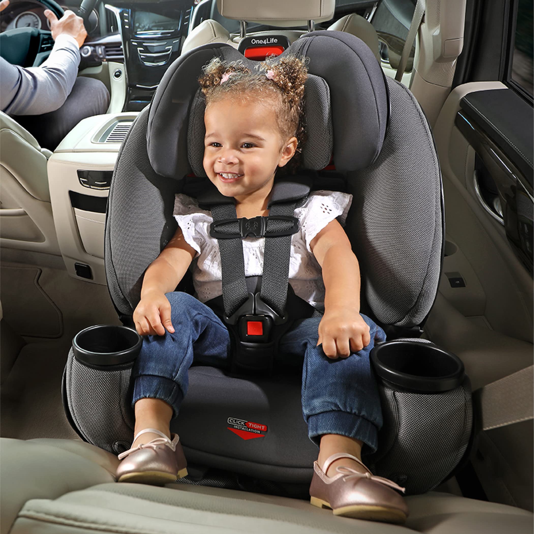 Britax One4Life ClickTight All-in-One Car Seat – 10 Years of Use – Infant, Convertible, Booster – 5 to 120 pounds - SafeWash Fabric, Drift