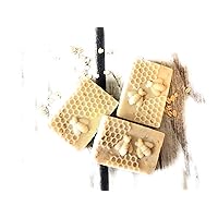 Oatmeal Honey Goat Milk Soap Bars (3 Pack) - For Eczema, Psoriasis & Dry Sensitive Skin. All Natural Soap for Men, Women, Kids, & Baby. Wonderful For Face & Body. Handmade Within the USA (Unscented)
