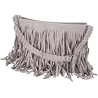 BYMEE Hippie Suede Fringe Tassel Crossbody Bag for Women western Hobo Shoulder Bag Vintage Messenger Bag