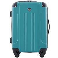 Travelers Club Chicago Hardside Expandable Spinner Luggages, Teal, 20
