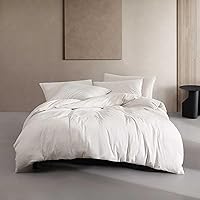 Calvin Klein - King Comforter Set, Luxuriously Soft Home Decor, Modern Cotton Melange Jersey Bedding (Ivory Grey Heather, King)
