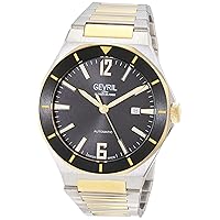 Gevril Men's High Line Swiss Automatic Watch, Two Toned 316L Stainless Steel IPYG Bracelet with Deployment Buckle