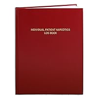BookFactory Individual Patient Narcotics Log Book/Patient's Narcotic Record - 120 pg - 8.5 x 11, Red Cover, Hardbound LOG-120-7CS-A(Patient_Narcotics)