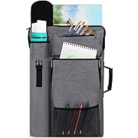Art Portfolio Case 18 X 24,art Portfolio With Backpack & Tote Bag For Artwork,medium Art Case Size(Grey).