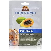 Healing Clay Mask Papaya | Revitalizing| Revives Skin| Protects & Nourishes Skin| Stimulates Cellular Renewal| Reinforces Skin's Protective Barrier| Made In USA 1.50 fl.oz /44ml